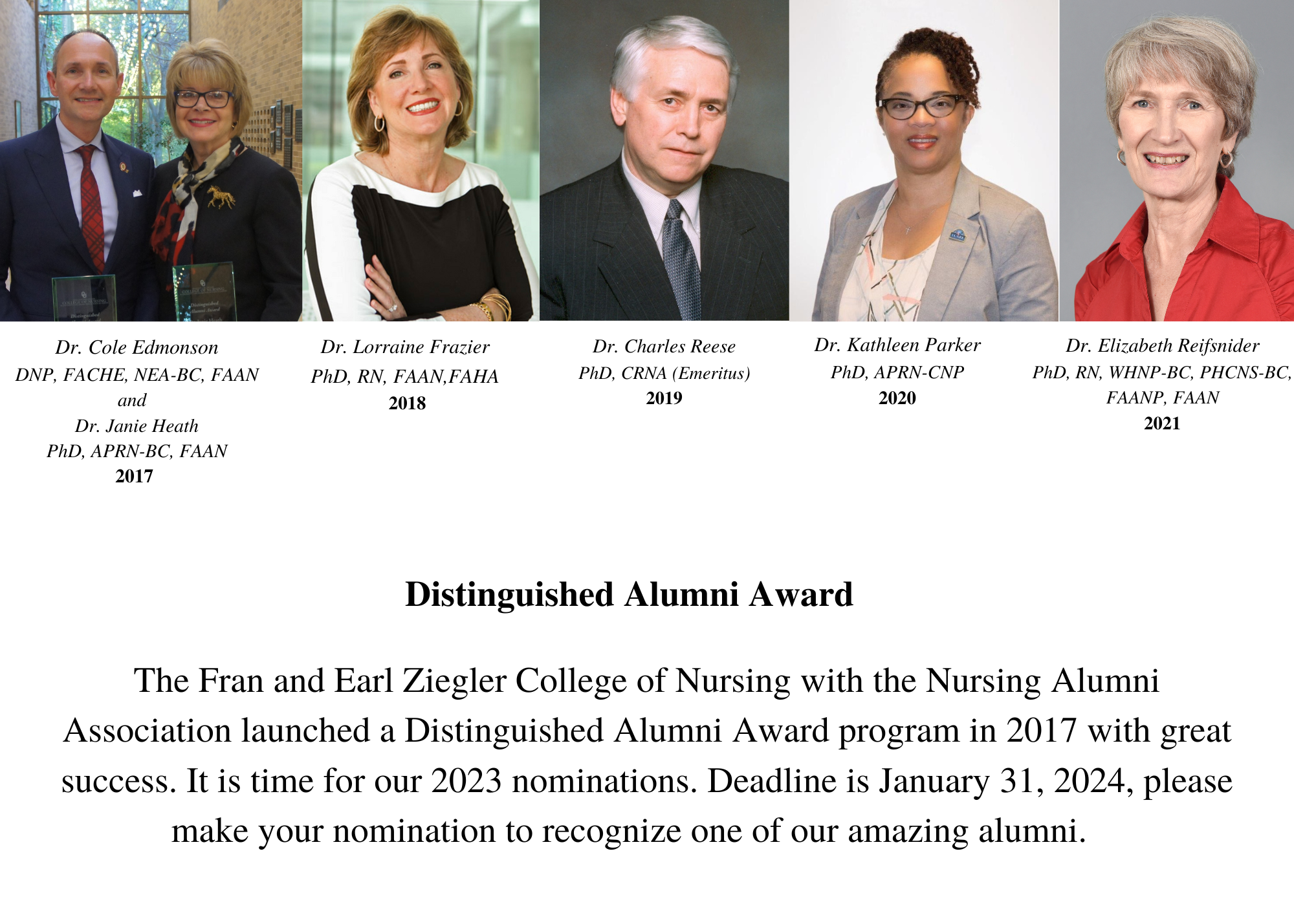 Distinguished Alumni Award and newsletter photo updated 2023